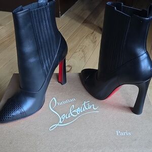Christian Louboutin Black Ankle Booties